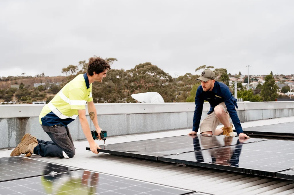expert electricians solar panel installation process